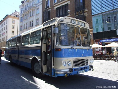 Retro autobus modrý Retro autobus modrý