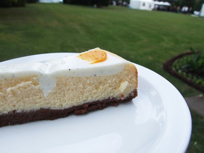 Cheesecake z kozího sýra s polevou z vanilkového lusku a jemné smetany - Mozaika Cheesecake z kozího sýra s polevou z vanilkového lusku a jemné smetany - Mozaika